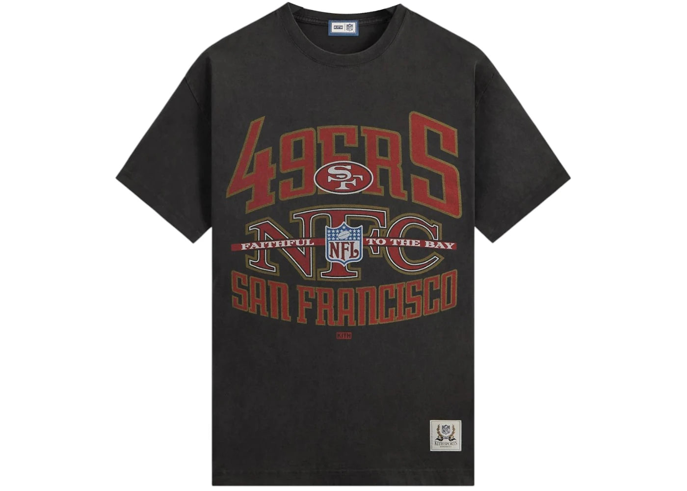 Kith x NFL San Francisco 49ers XXL Vintage Jones Tee Black