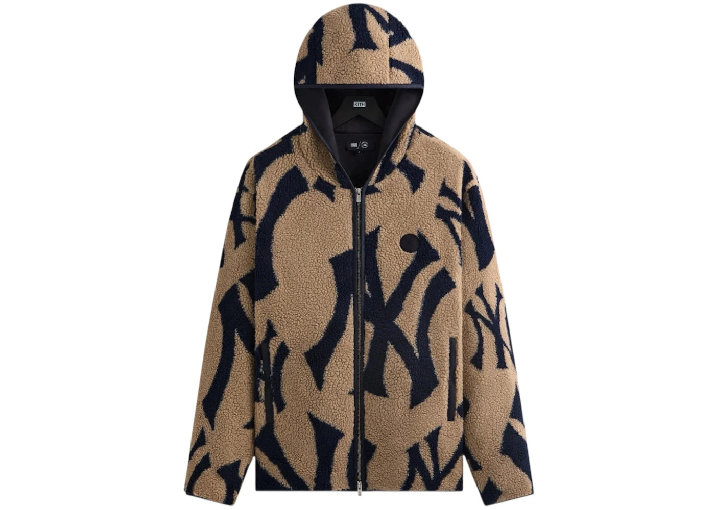 Kith x New York Yankees Hooded Pinehurst Sherpa Jacket Canvas