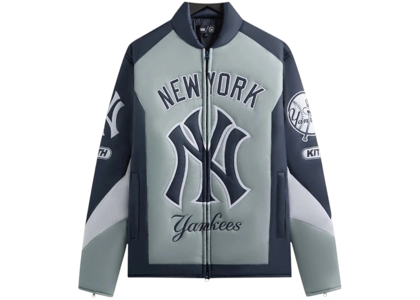 Kith x New York Yankees Zip Brixton Puffed Shirt Jacket Statue