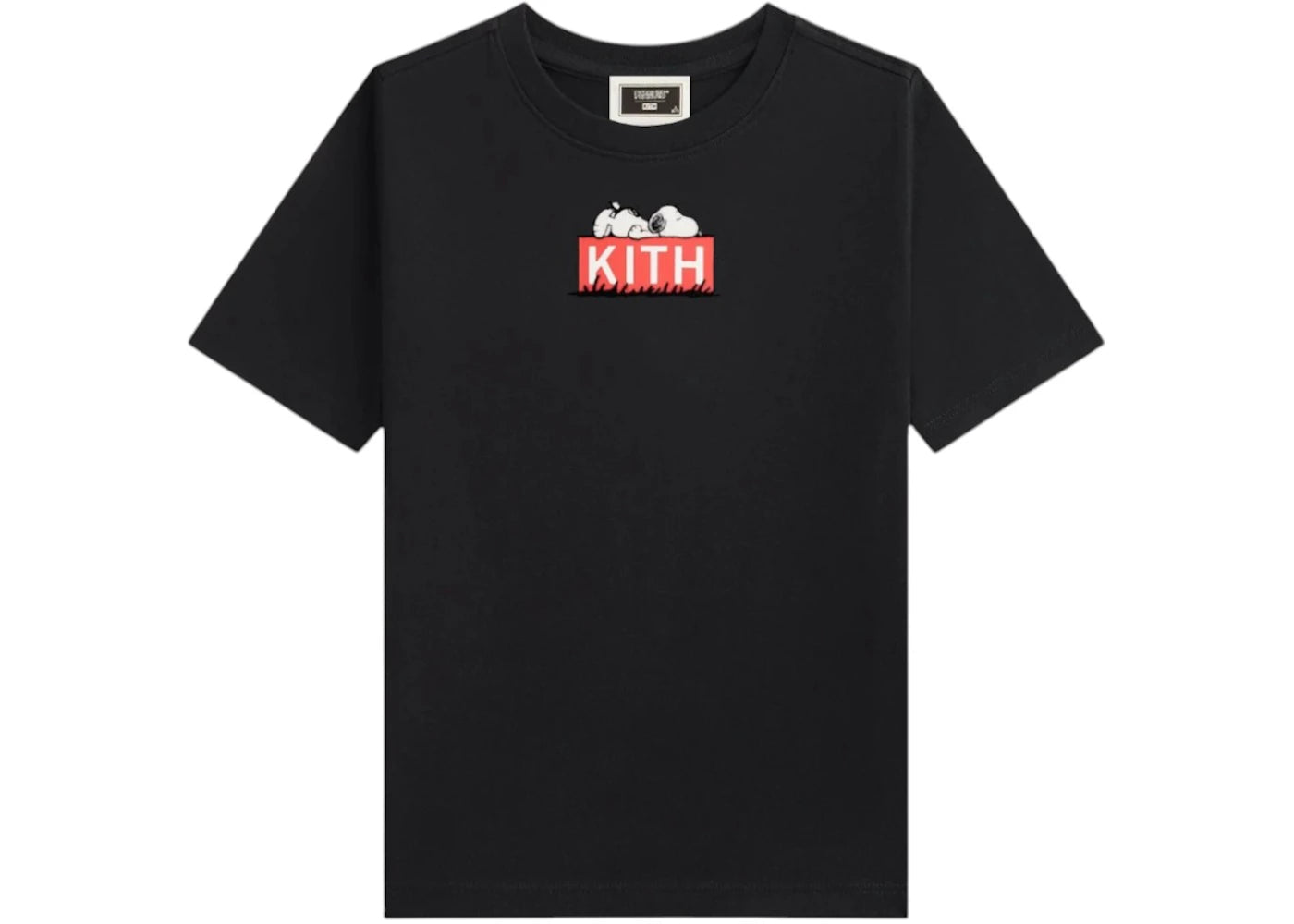 Kith x Peanuts Kids Doghouse Classic Logo Tee Black