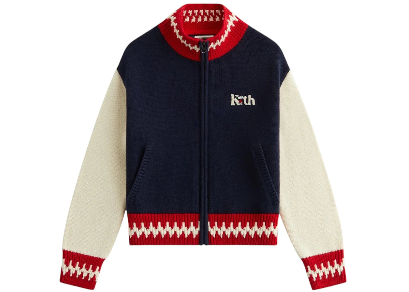 Kith x Peanuts Kids Globe Wyona Full Zip Sweater Nocturnal