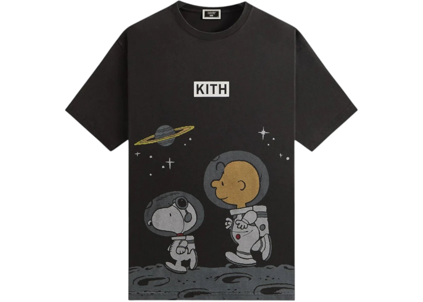 Kith x Peanuts Space Vintage Tee Black