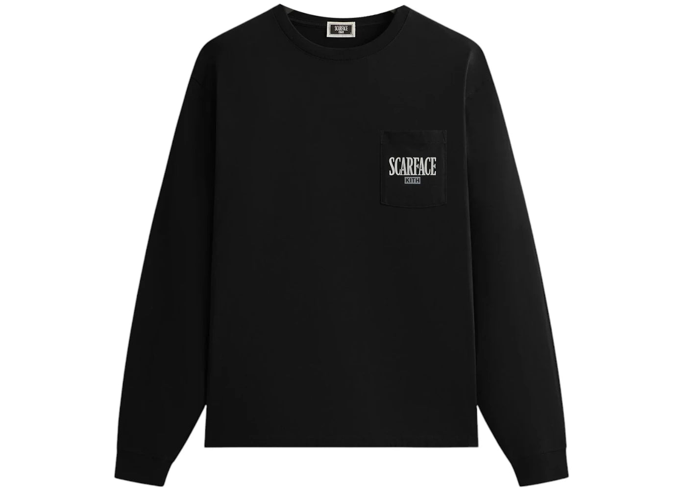 Kith x Scarface Tony Vintage Long Sleeve Pocket Tee Black
