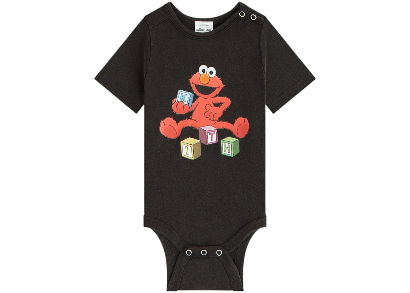 Kith x Sesame Street Baby Alphabet Vintage Bodysuit Black