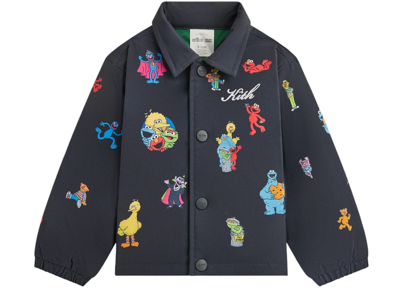 Kith x Sesame Street Baby Coaches Jacket Black