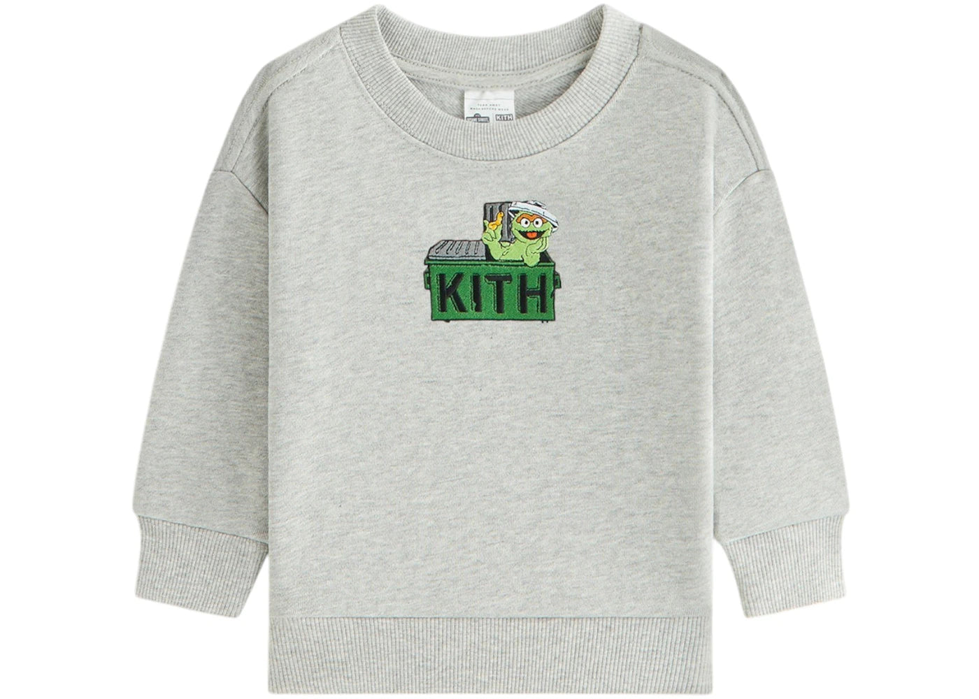 Kith x Sesame Street Baby Oscar Nelson Crewneck Medium Heather Grey