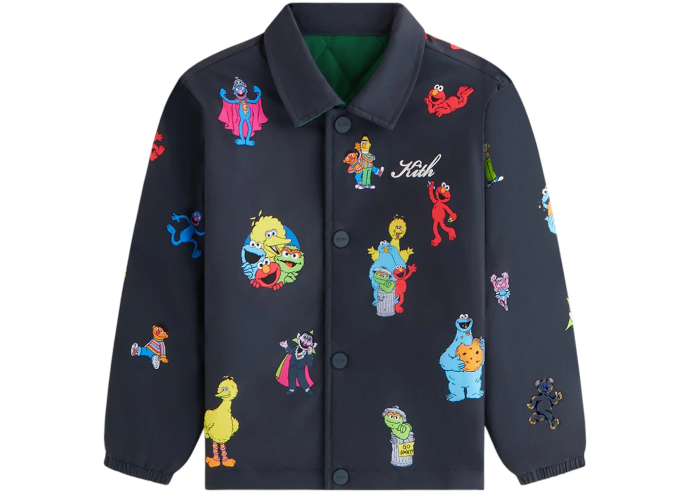 Kith x Sesame Street Kids Reversible Coaches Jacket Black