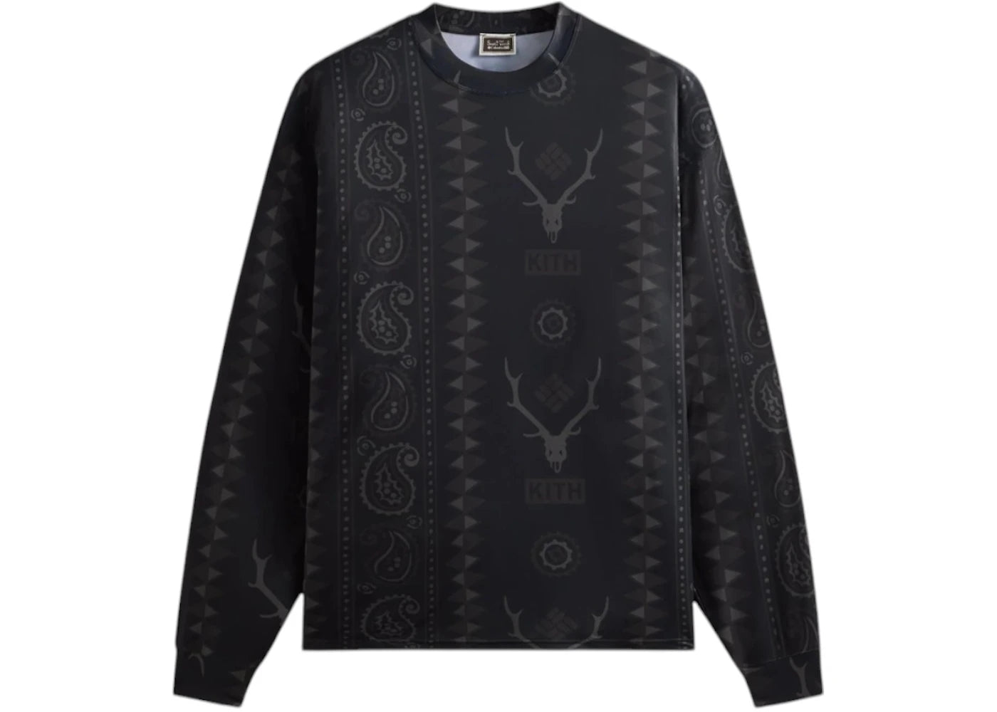 Kith x South2 West8 Columbia Paisley Stripe Terminal Tackle Long Sleeve Black