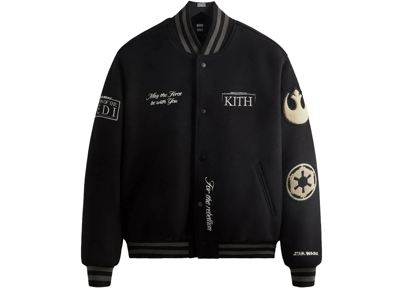 Kith x STAR WARS Anniversary Varsity Jacket Black PH