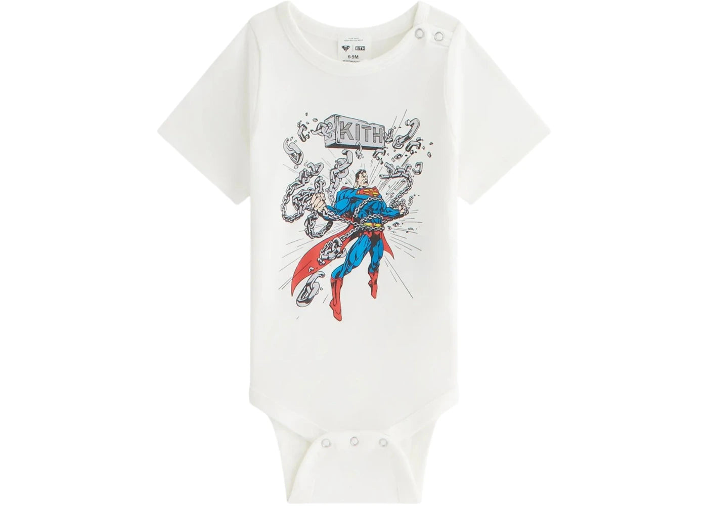 Kith x Superman Baby Chains Vintage Bodysuit White
