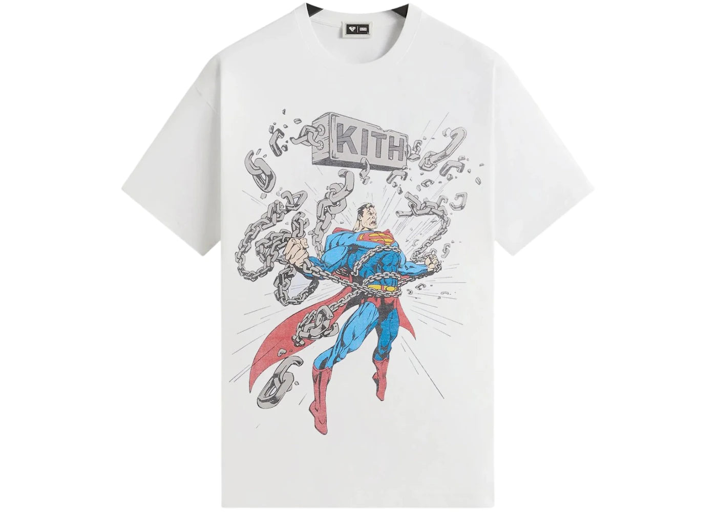 Kith x Superman Chains Vintage Tee White
