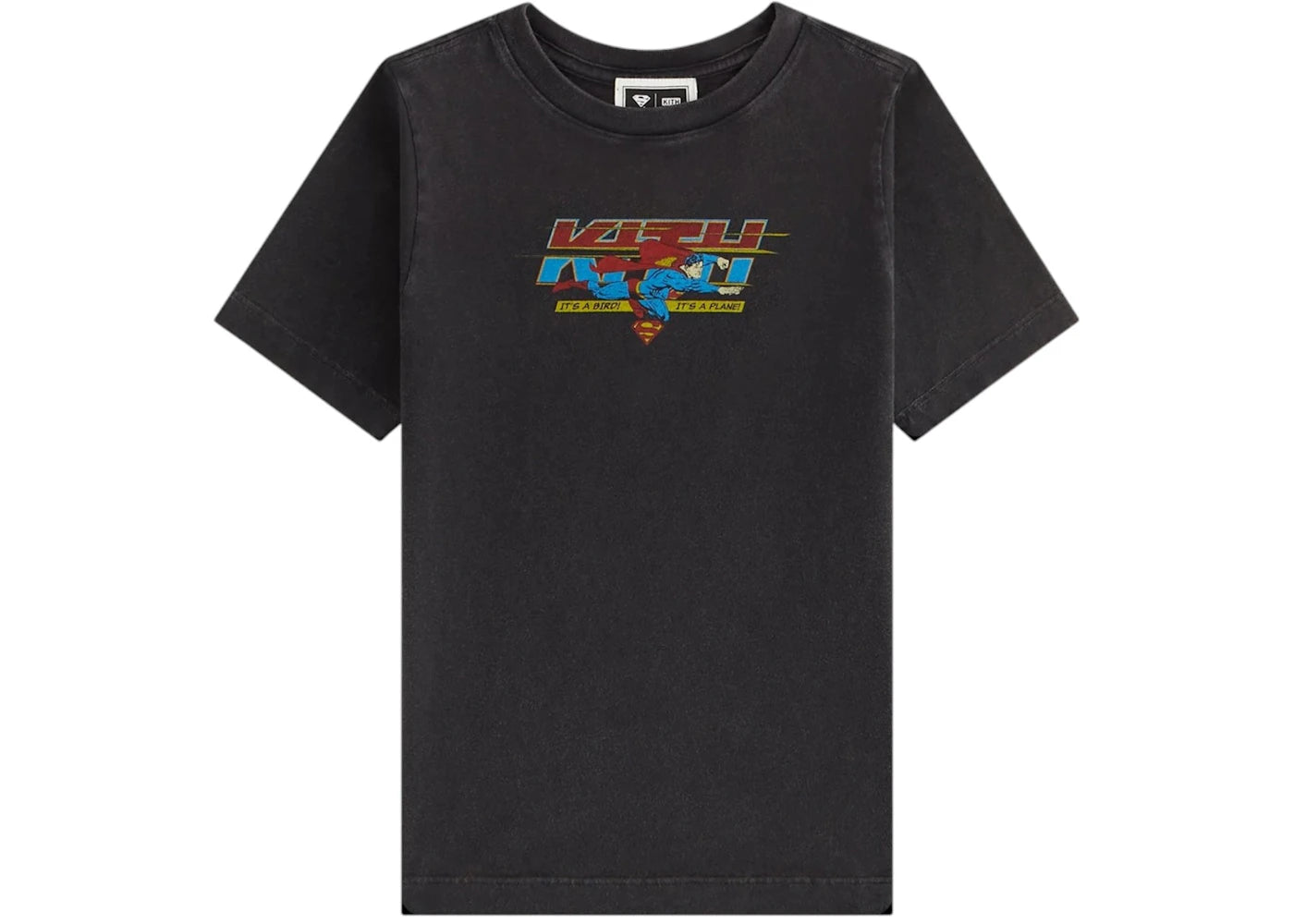 Kith x Superman Kids It's A Bird Vintage Tee Black