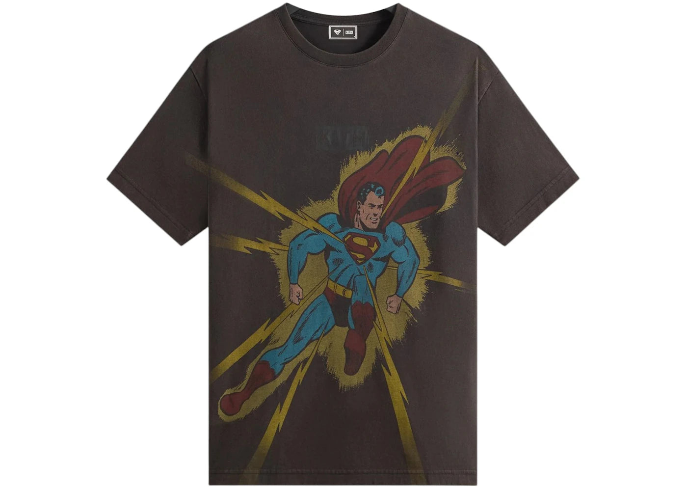 Kith x Superman Lightning Bolt Tee Black