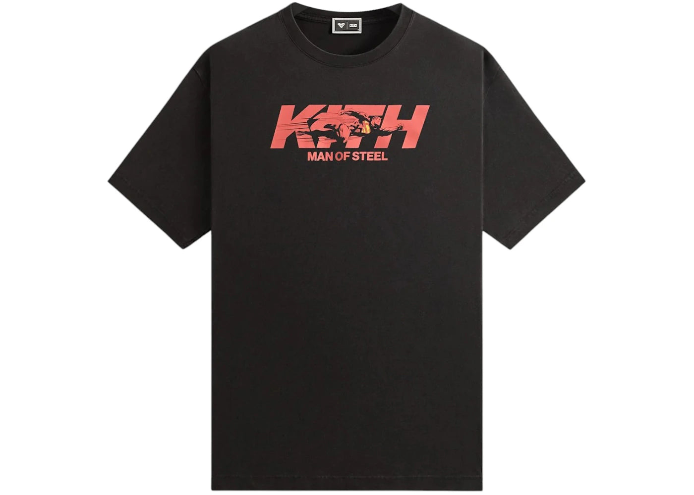 Kith x Superman Man Of Steel Vintage Tee Black