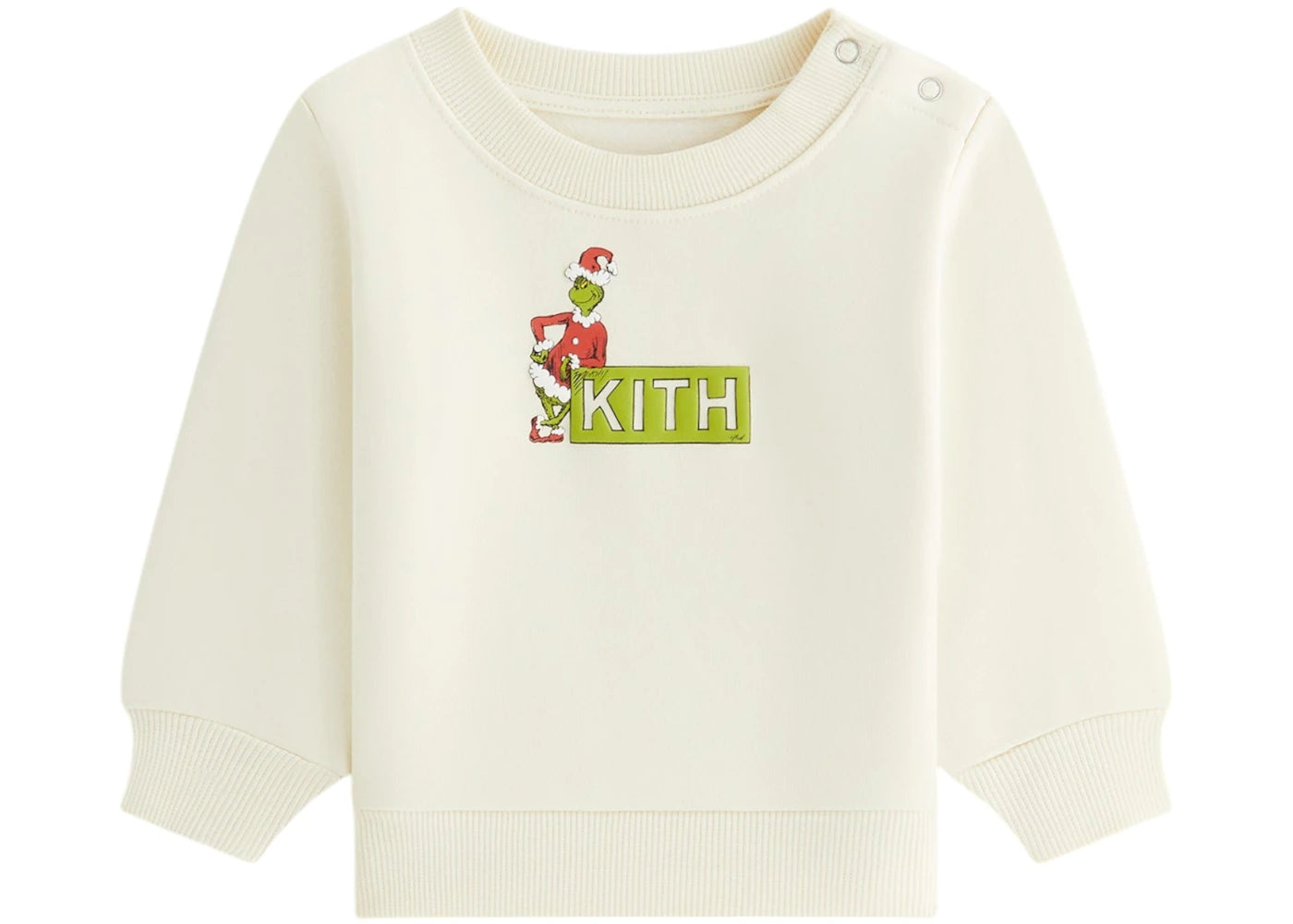 Kith x The Grinch Baby Classic Logo Crewneck Sandrift