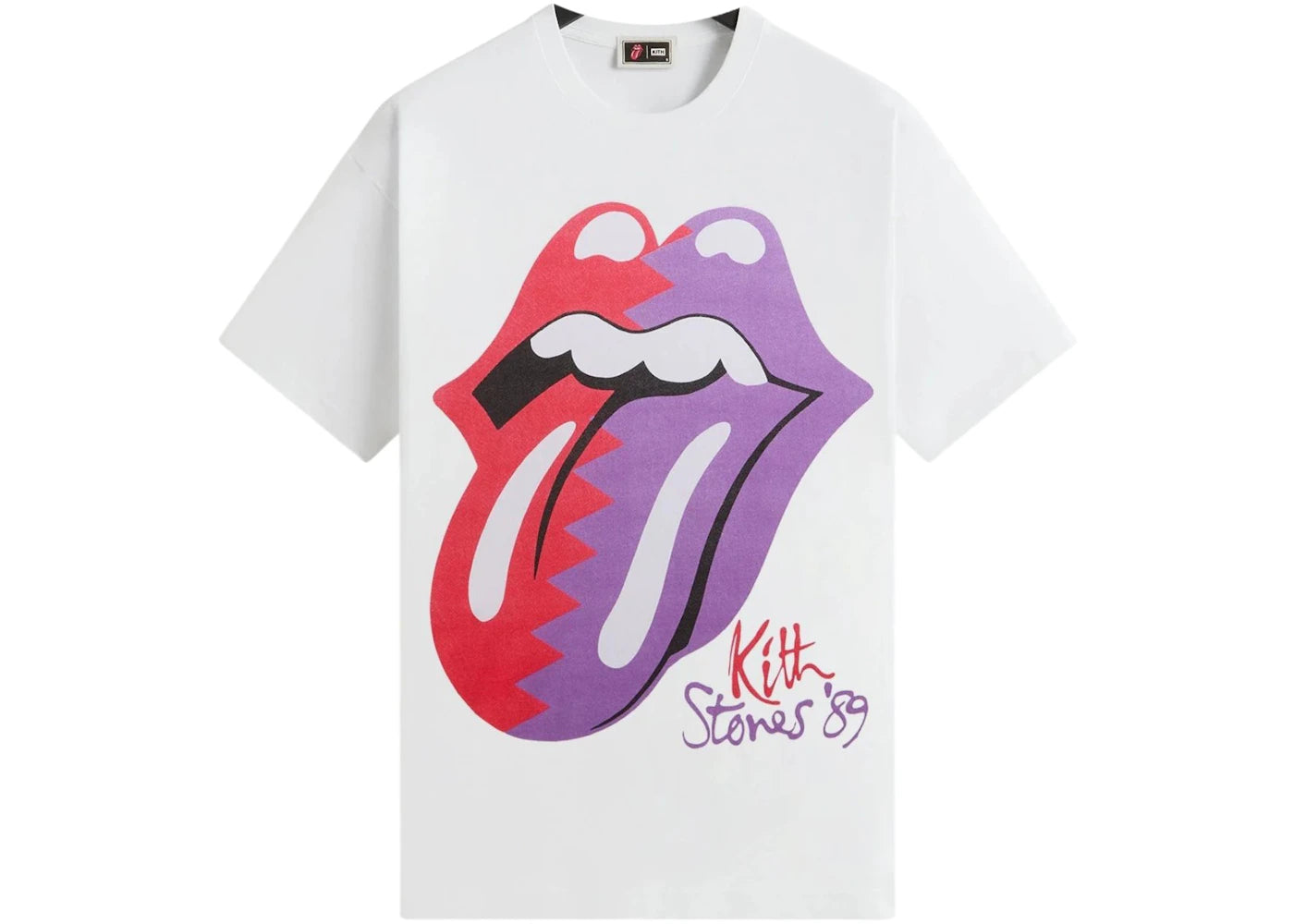 Kith x The Rolling Stones 1989 Tongue Vintage Tee White