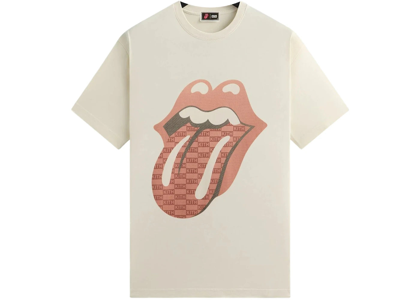 Kith x The Rolling Stones Monogram Tongue Tee Sandrift