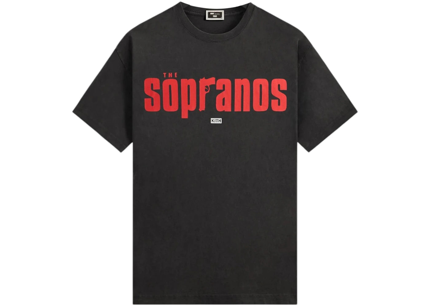 Kith x The Sopranos Main Logo Vintage Tee Black