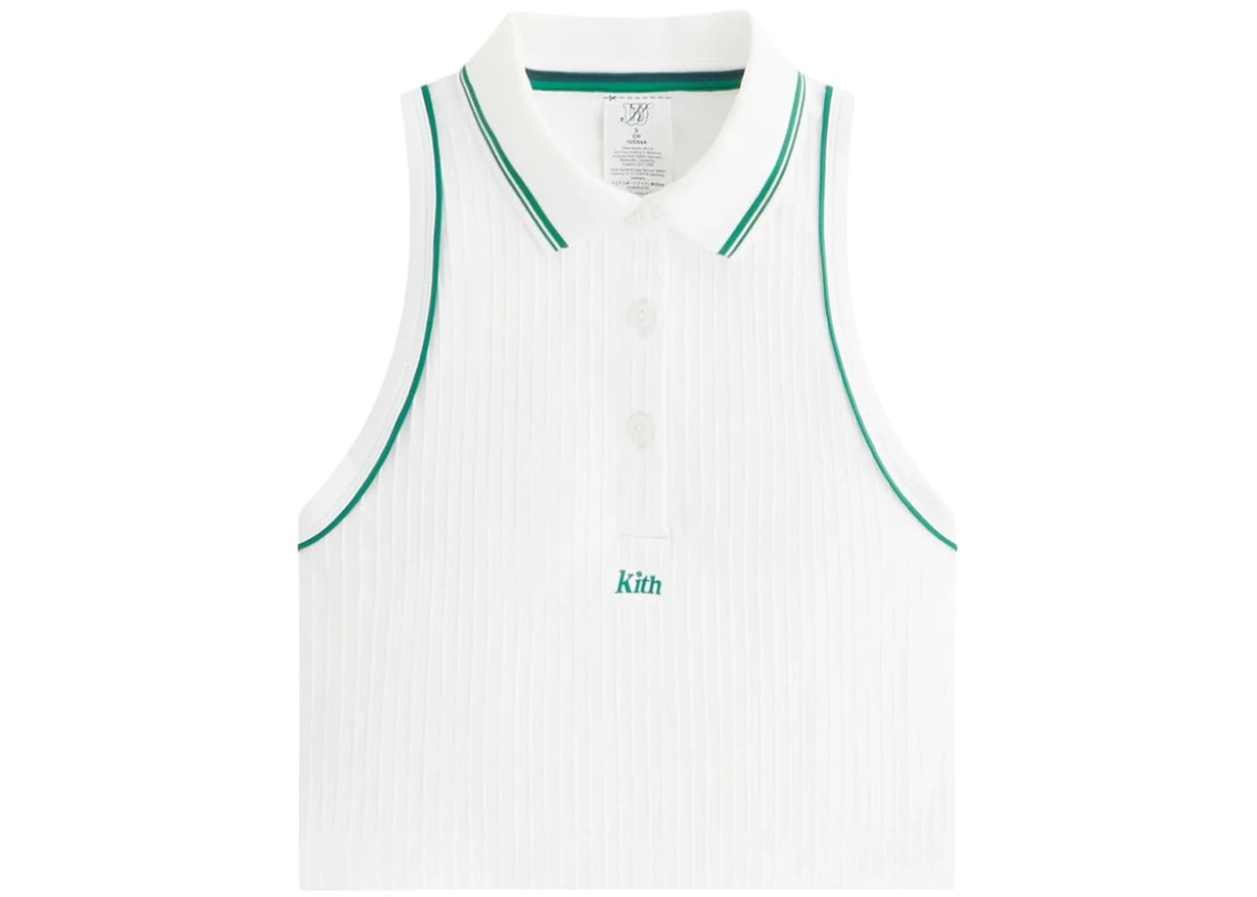 Kith x Wilson Women's Classic Cropped Polo White