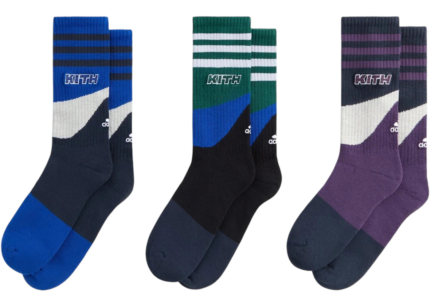 Kith x adidas Football 3-Pack Logo Socks Multi