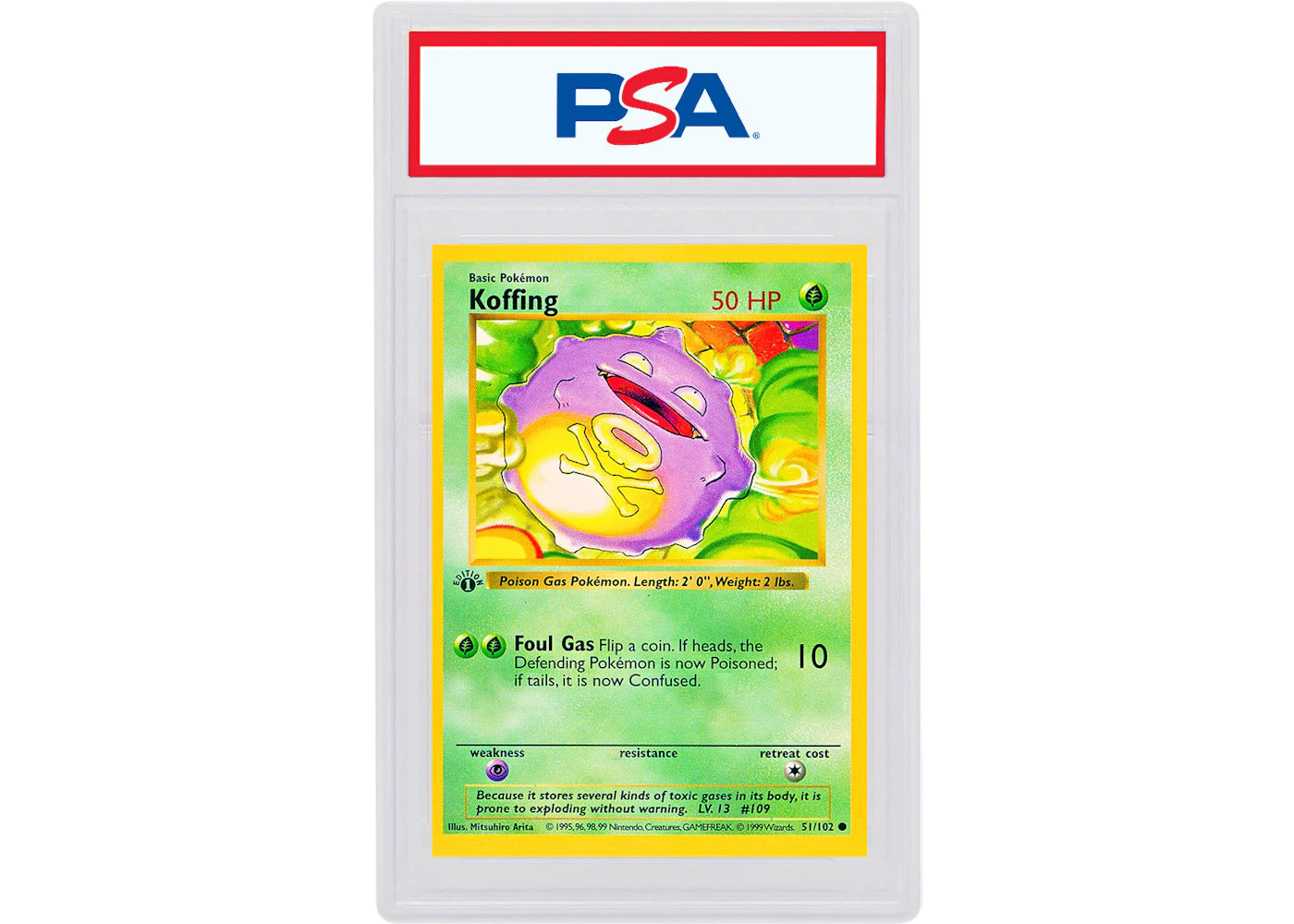 Koffing 1999 Pokemon TCG Base Set 1st Edition #51/102 (PSA or BGS Graded)