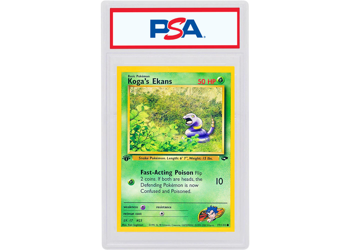 Koga's Ekans 2000 Pokemon TCG Gym Challenge 1st Edition #77/132 (PSA or BGS Graded)