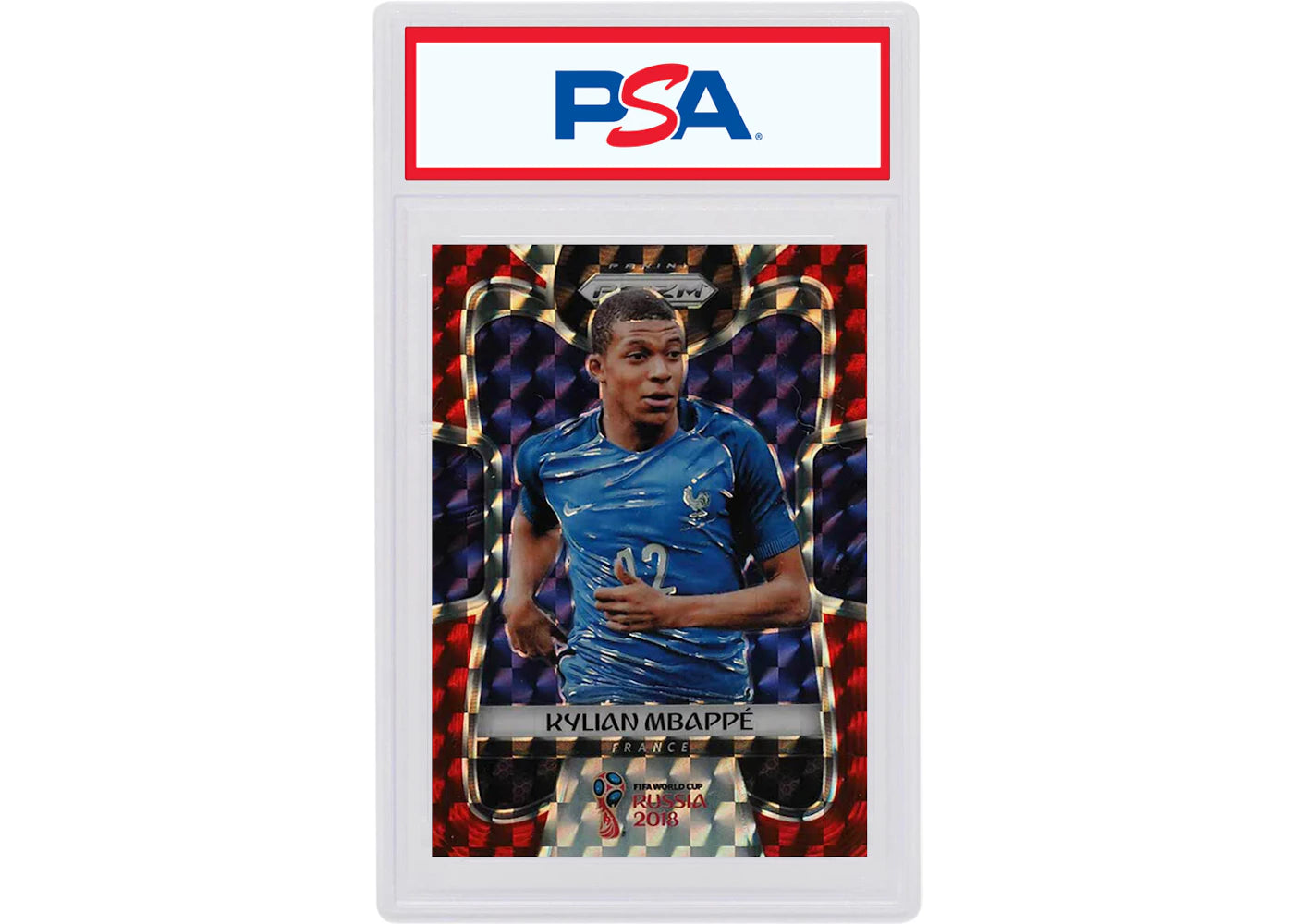 Kylian Mbappe 2018 Panini Prizm World Cup Red Mosaic #80 (PSA or BGS Graded)