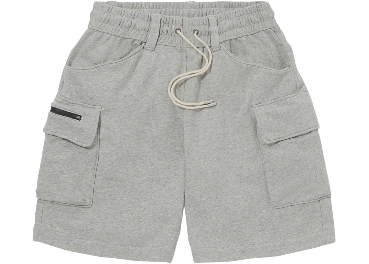 LAKH Knitted Cargo Shorts Light Grey