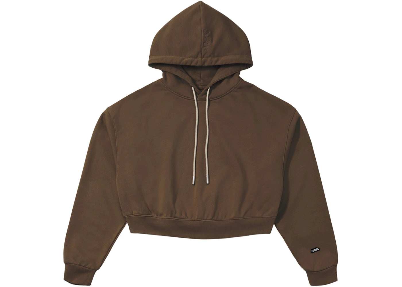 LAKH Knitted Cropped Hoodie Dark Green