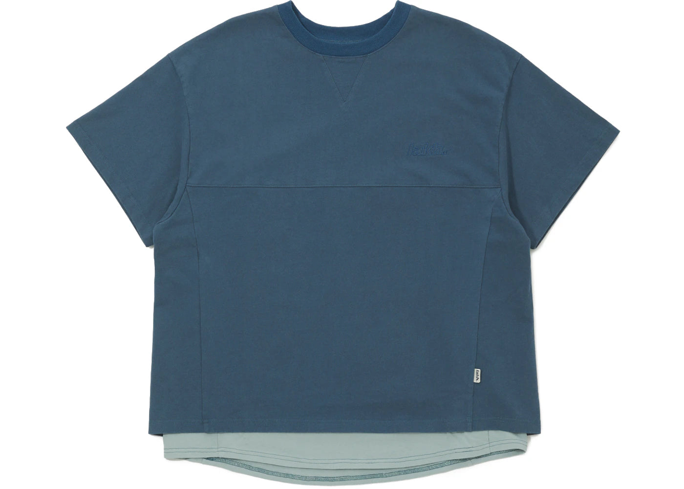 LAKH Layer Side Slit Tee Yale Blue