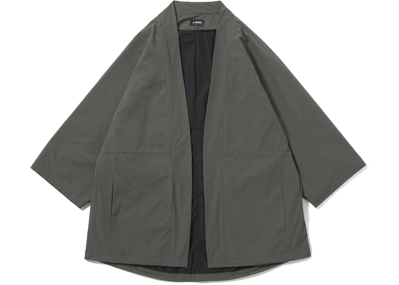 LAKH Packable Lightweight Kimono Jacket Grey