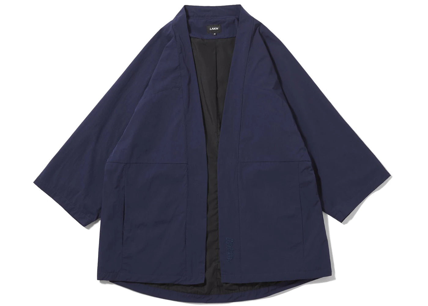 LAKH Packable Lightweight Kimono Jacket Navy
