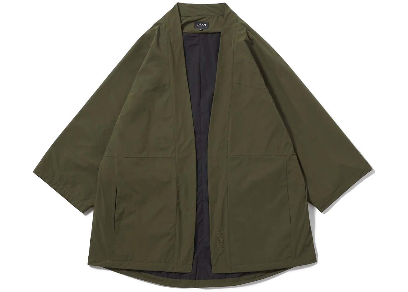 LAKH Packable Lightweight Kimono Jacket Olive
