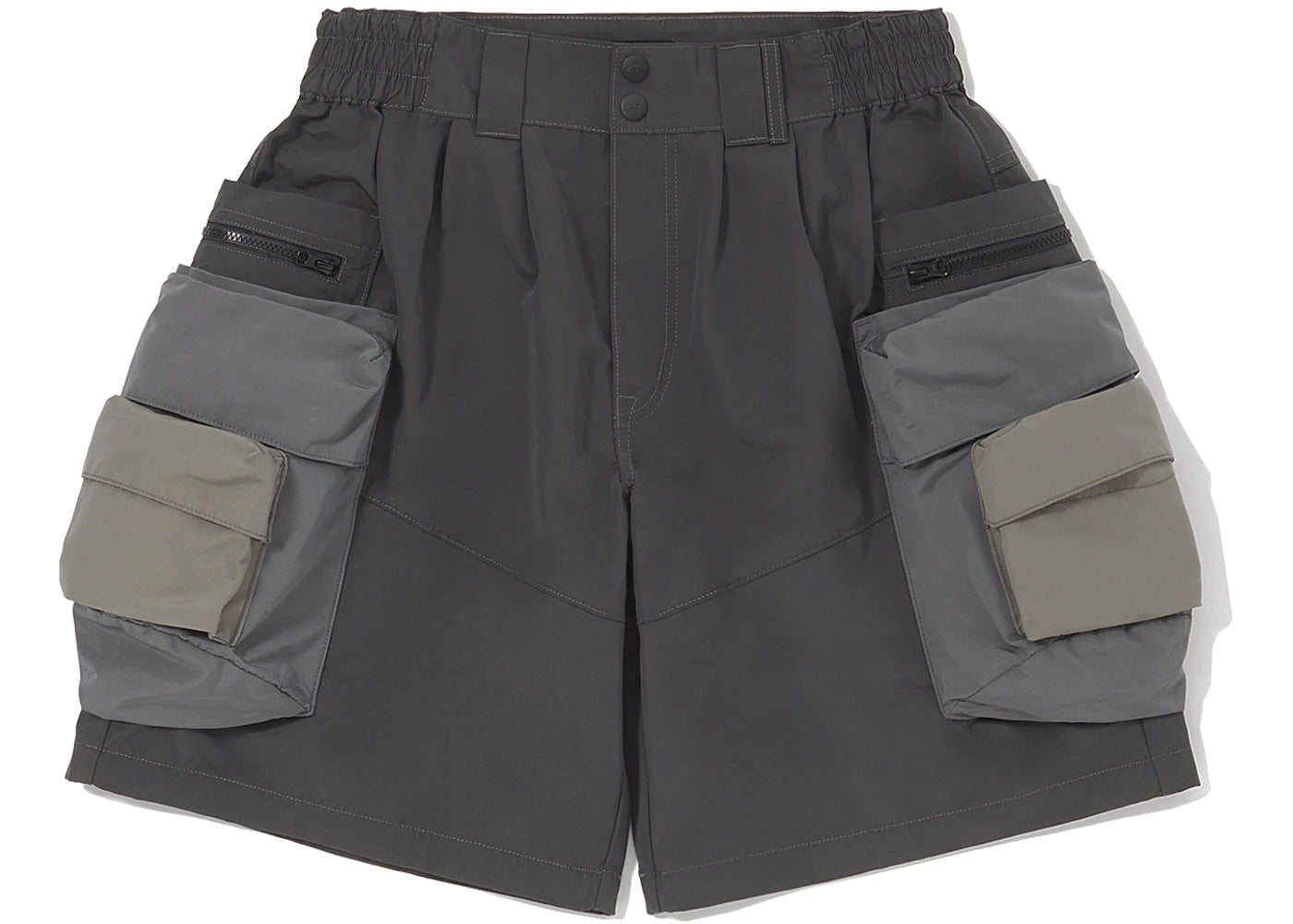 LAKH Patch Pocket Utility Shorts Grey