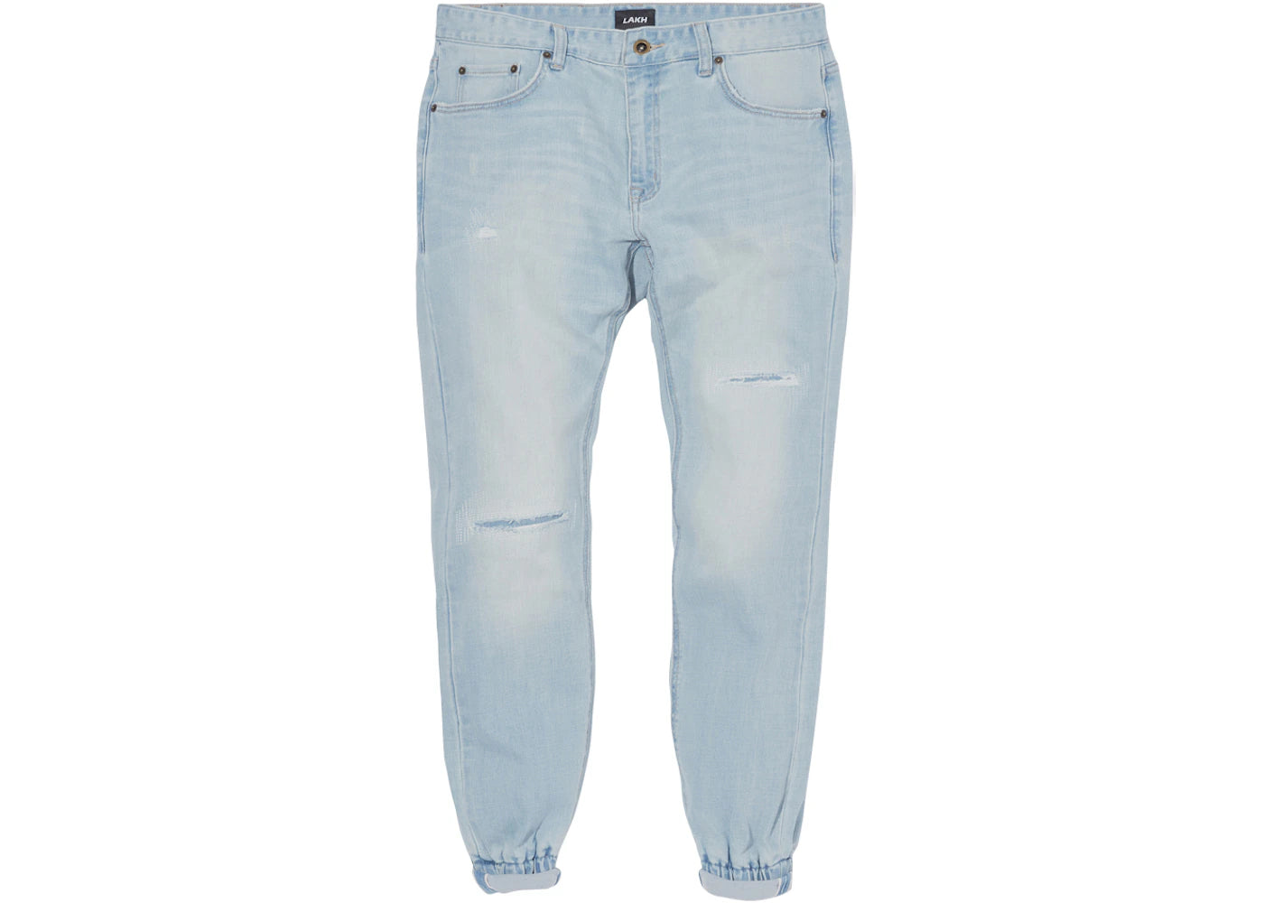 LAKH Pinroll Jogger Denim 2.0 Distressed Light Blue