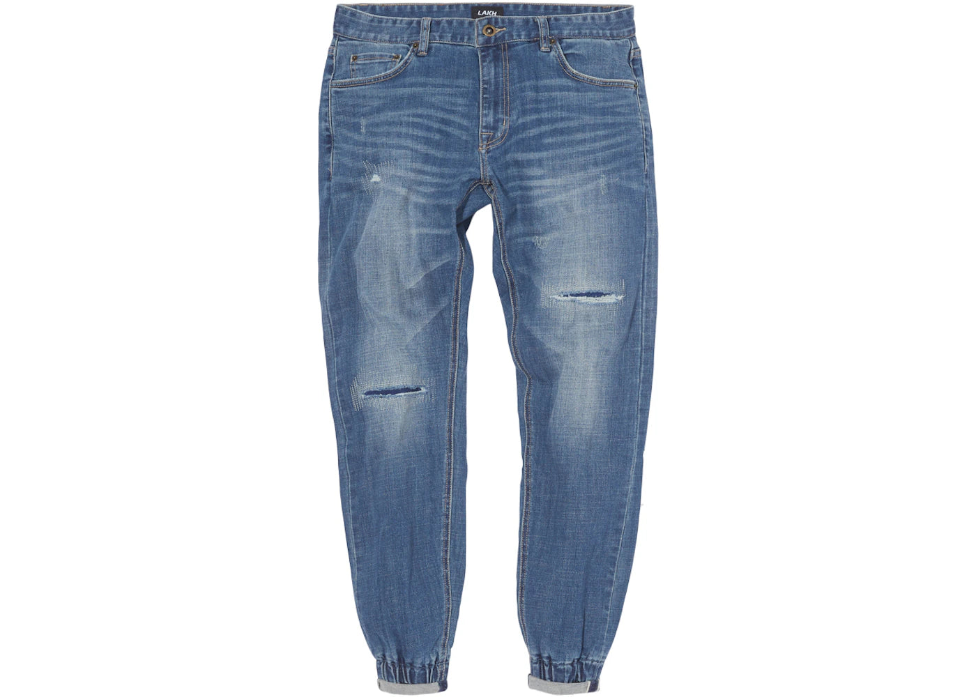 LAKH Pinroll Jogger Denim 2.0 Distressed Sky Blue