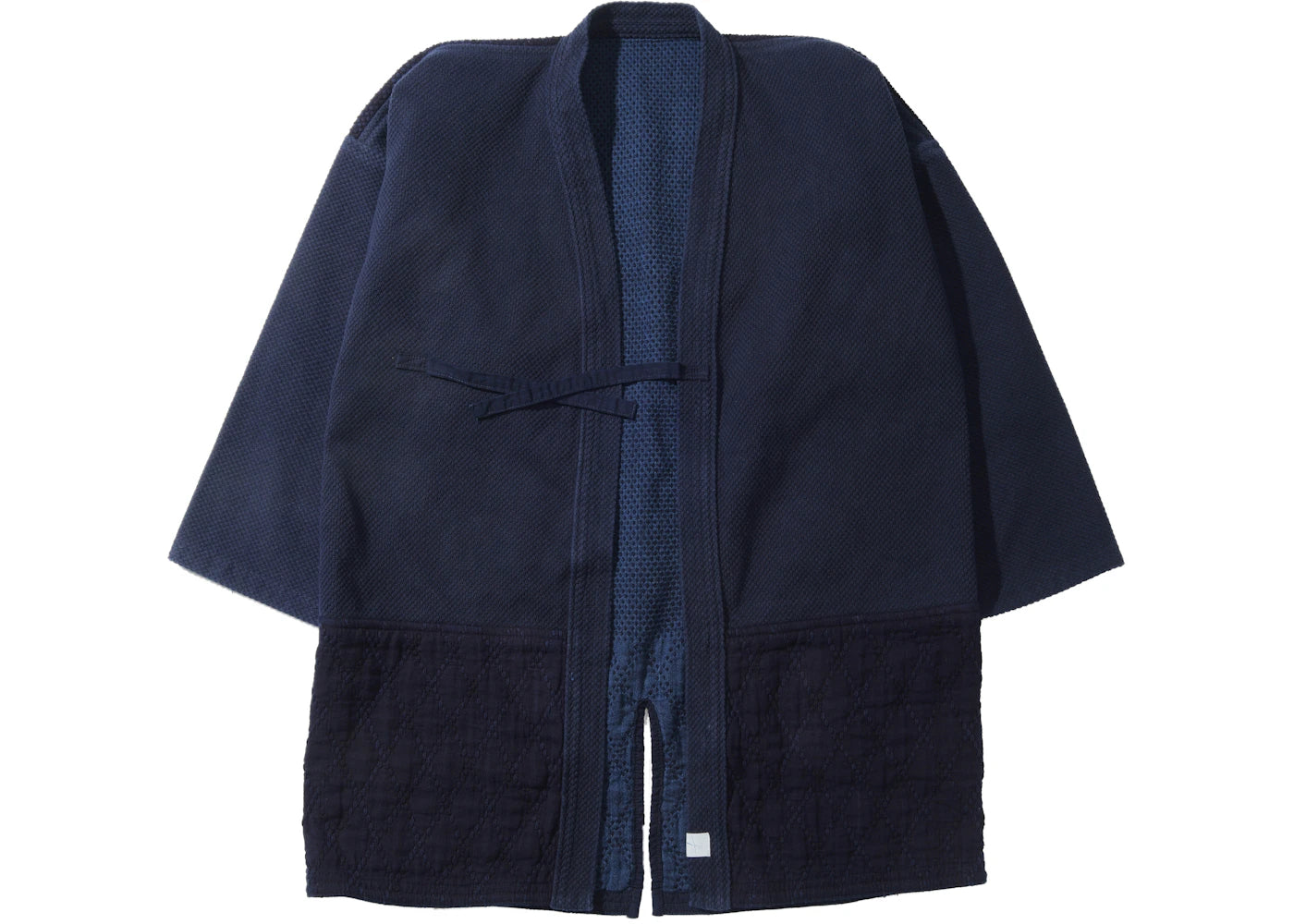 LAKH Plus Duo Weaving Kimono Navy