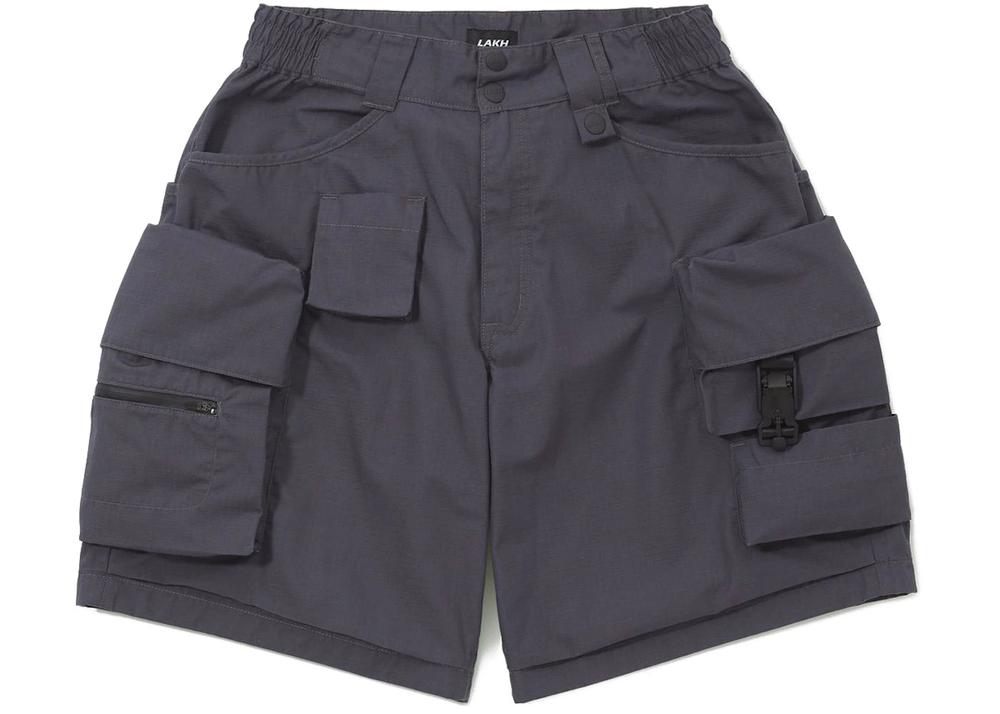 LAKH Twelve Pockets Cargo Shorts Smoke Grey