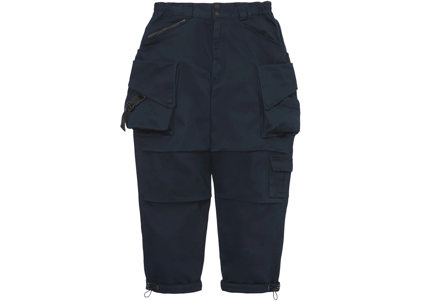 LAKH Twelve Pockets Cotton Cargo Pants Navy