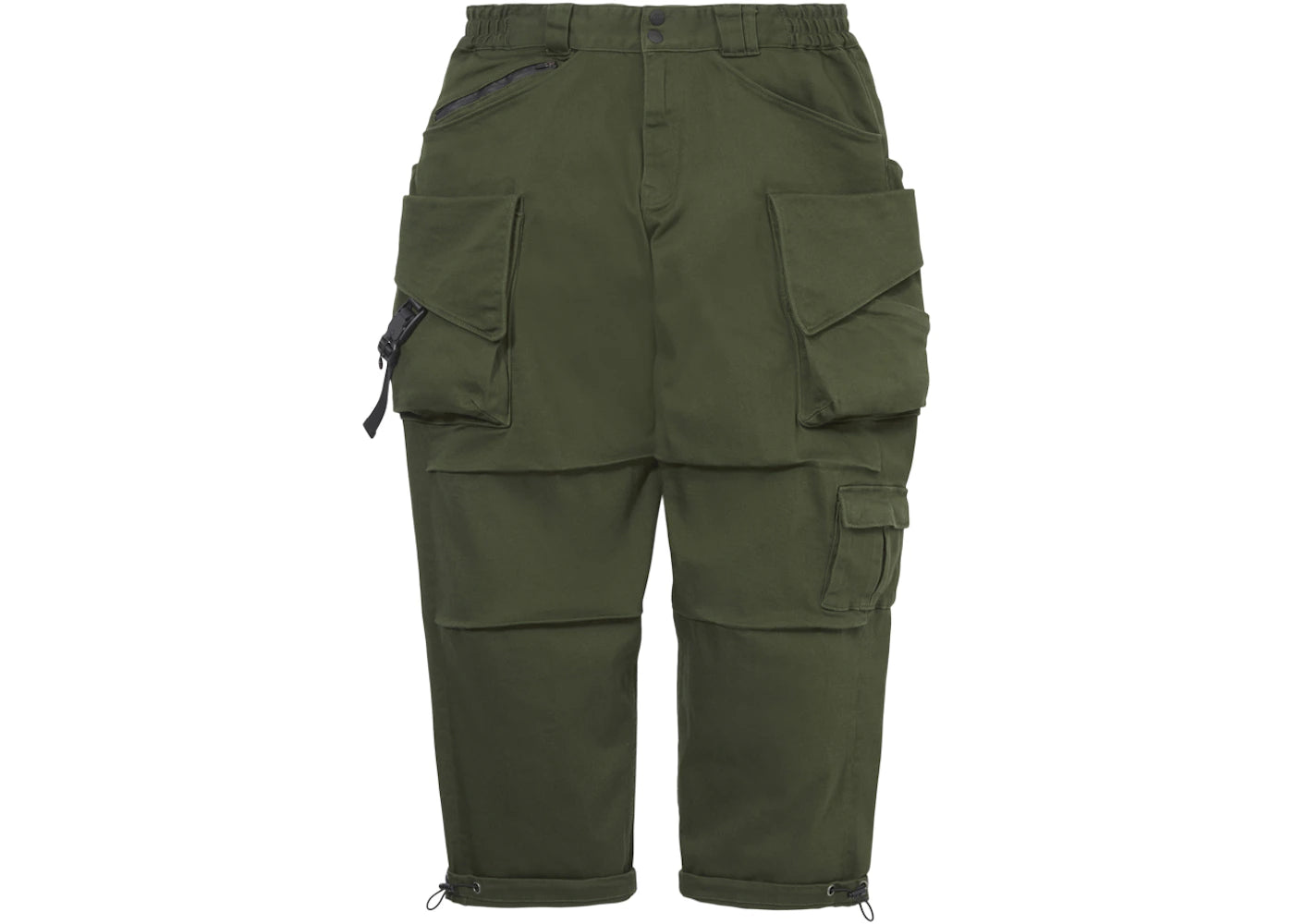 LAKH Twelve Pockets Cotton Cargo Pants Olive