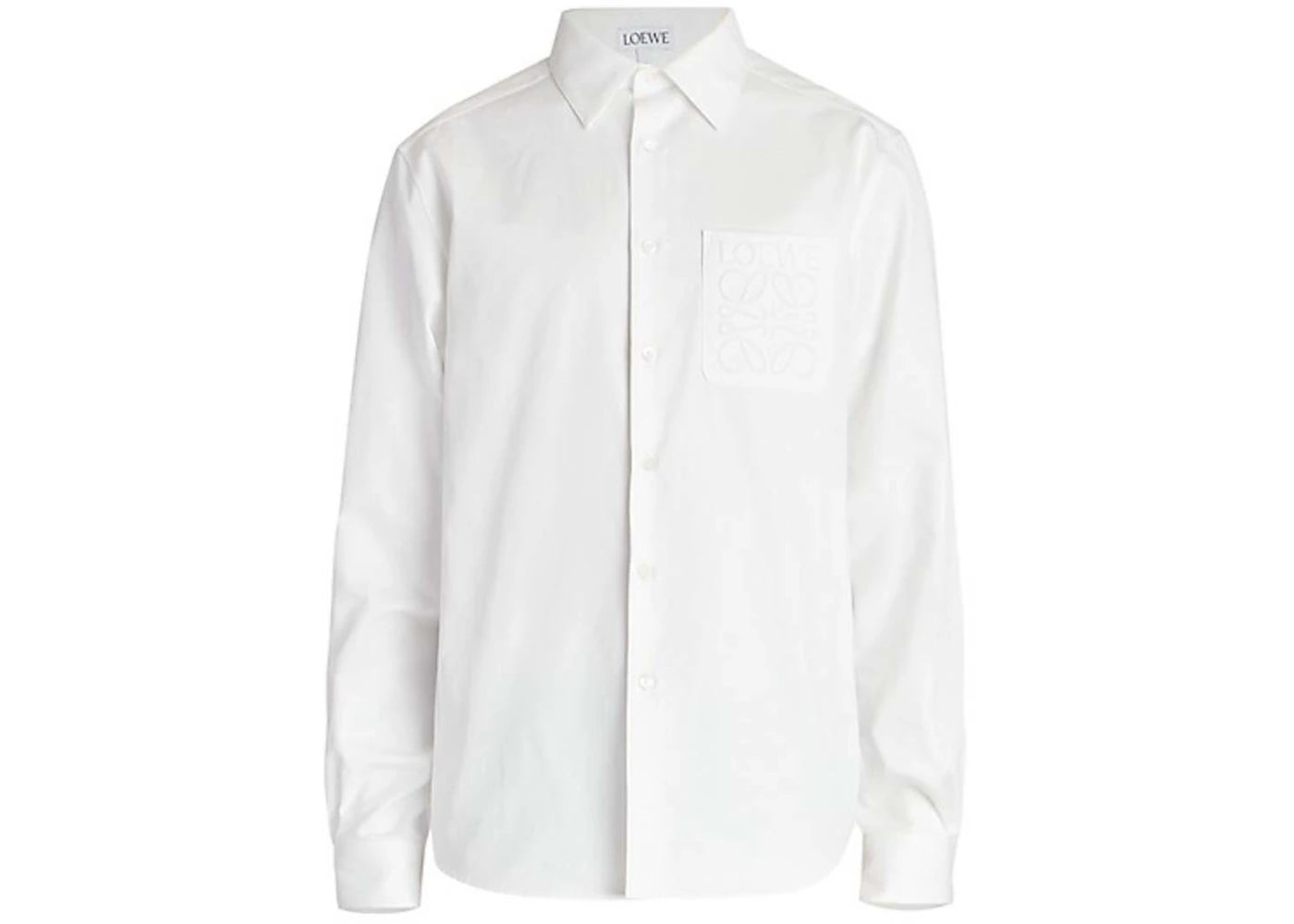 LOEWE Anagram Debossed Cotton Shirt White