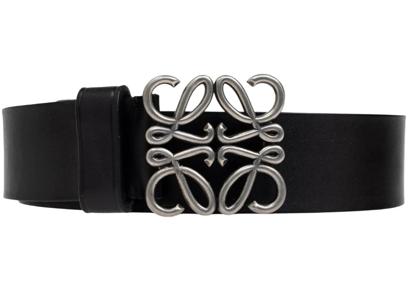 LOEWE Anagram Logo-Buckle Belt Black