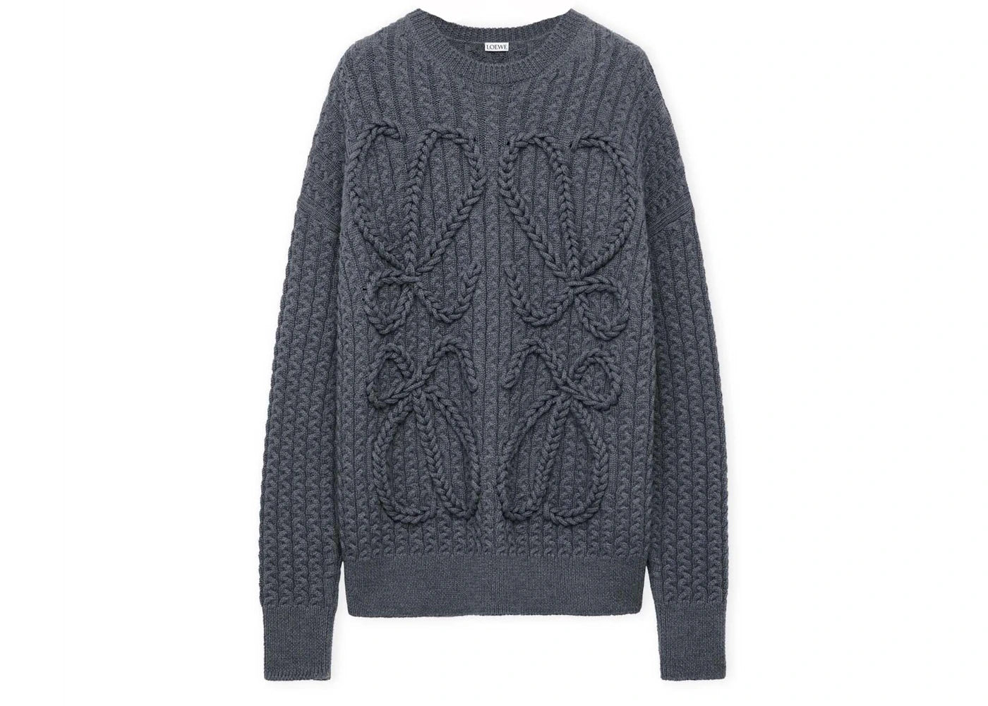 LOEWE Anagram Sweater Dark Grey Melange