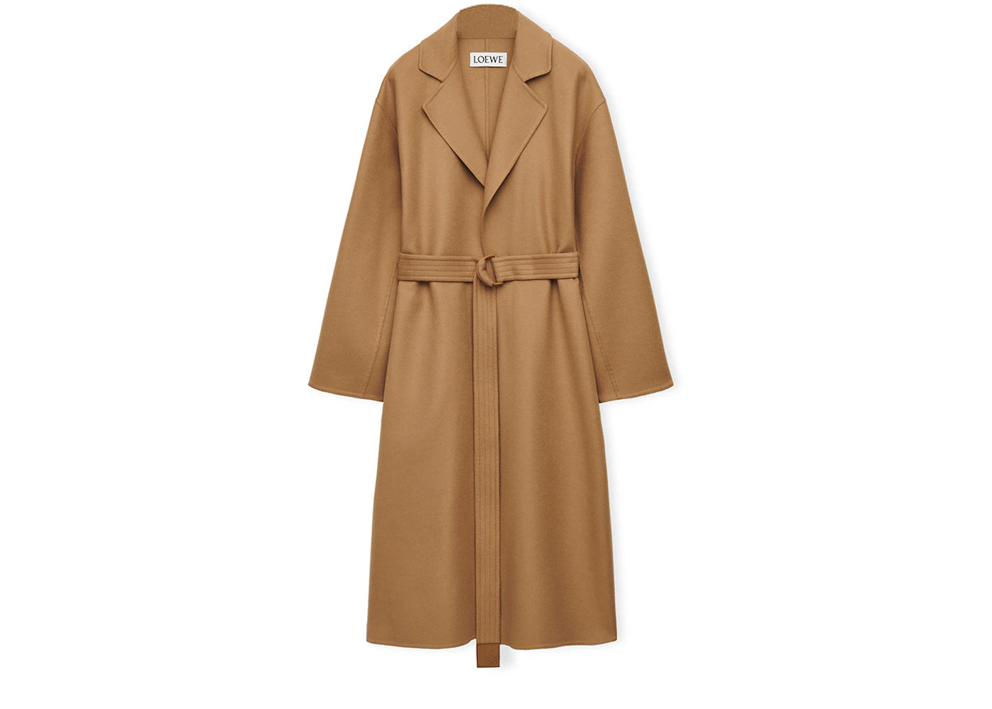 LOEWE Belted Wool And Cashmere Coat Camel