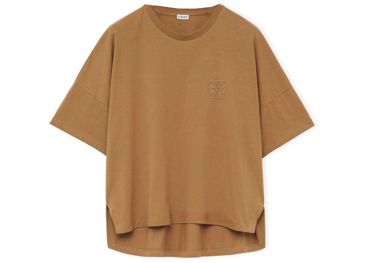 LOEWE Boxy Fit T-shirt In Cotton Dark Camel