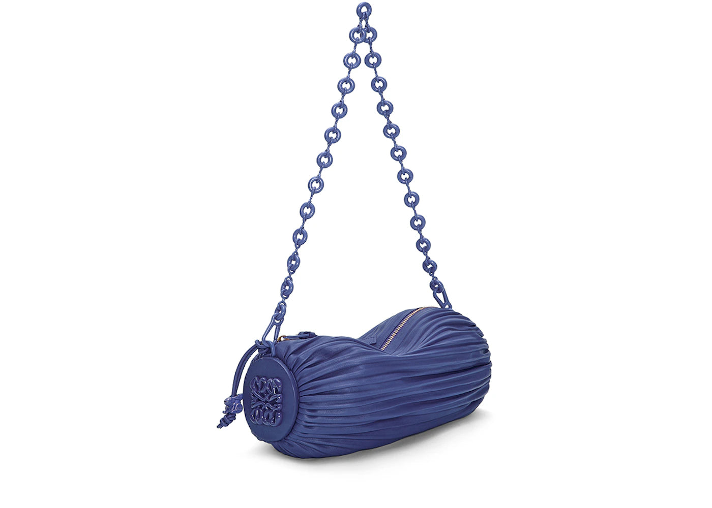 LOEWE Bracelet Pouch In Pleated Nappa Deep Purple Glaze