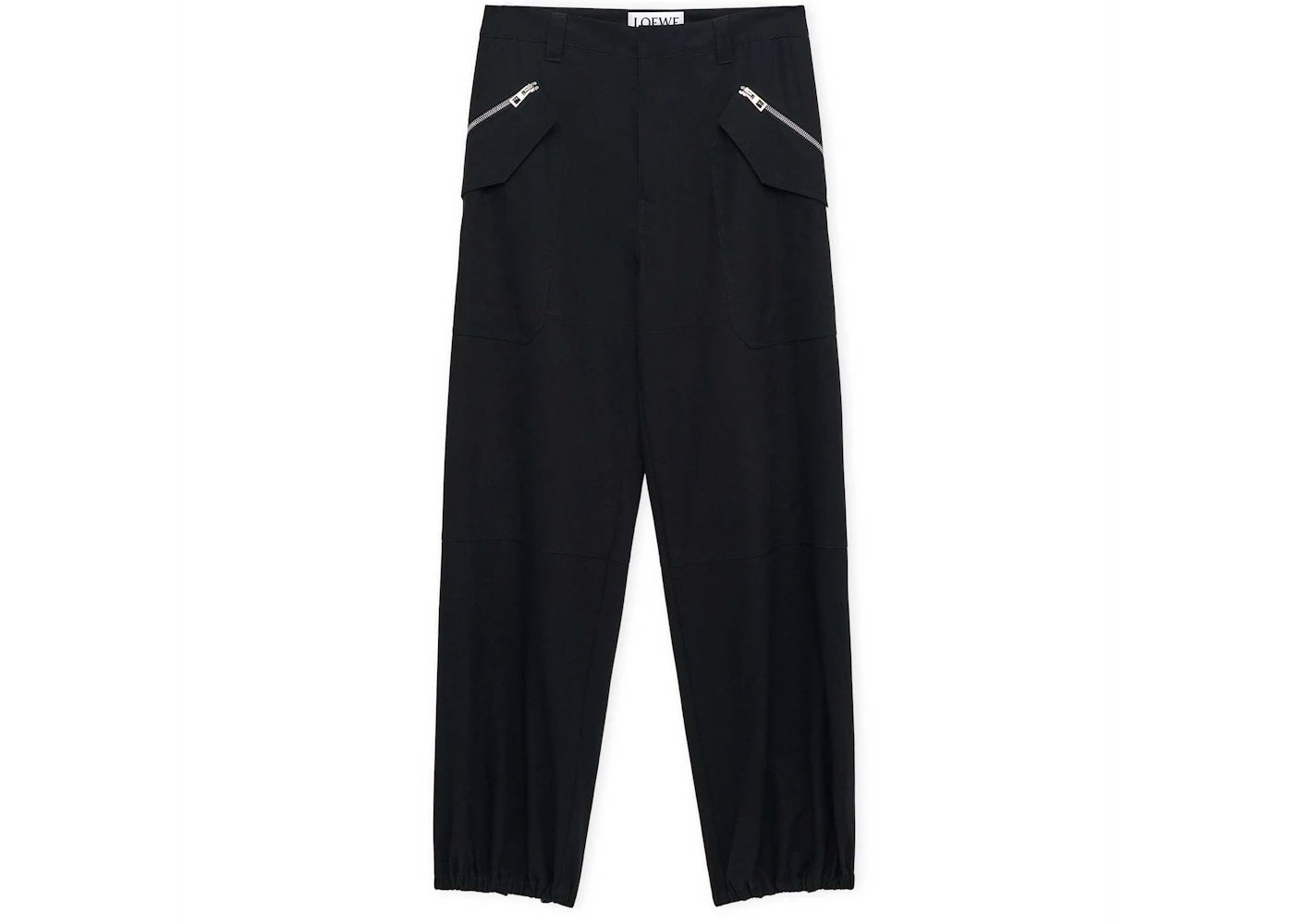 LOEWE Cargo Trousers in Cotton Black