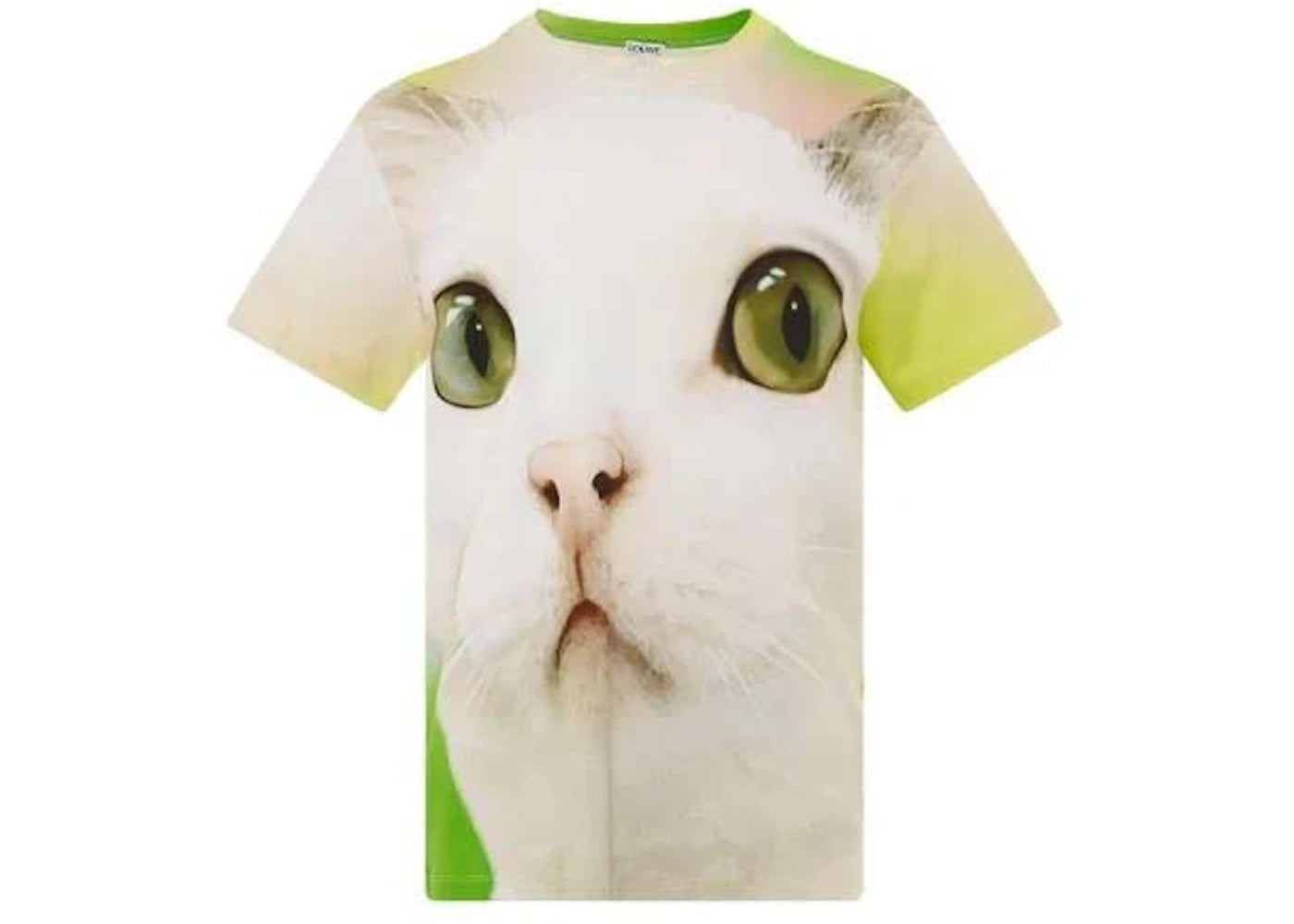 LOEWE Cat All-Over Print Regular Fit T-Shirt White/Multicolor