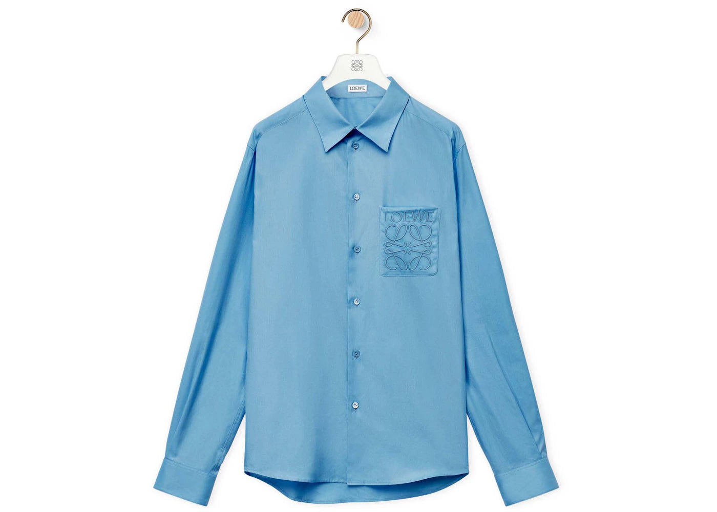 LOEWE Cotton Shirt Ash Blue