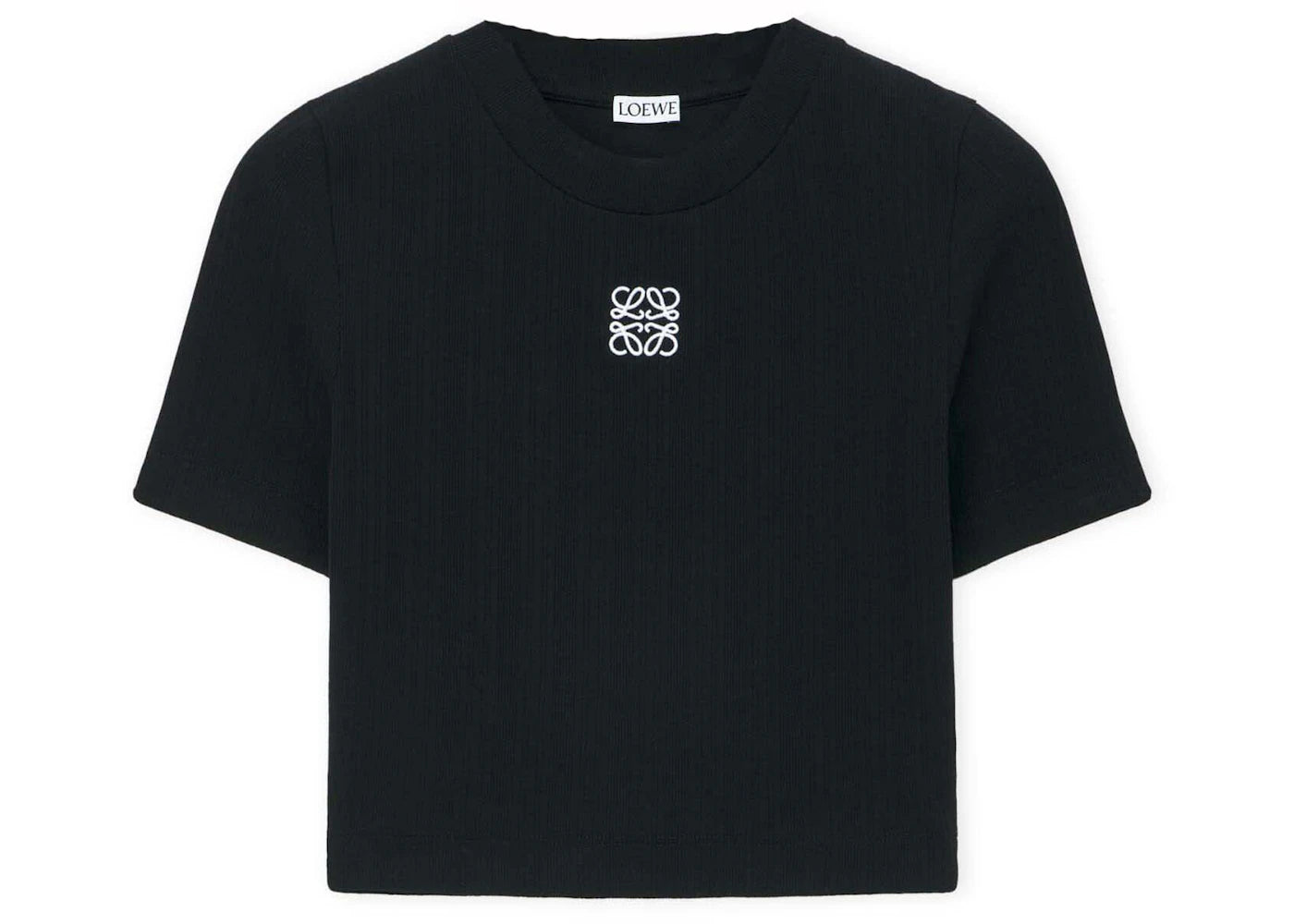 LOEWE Cropped Top in Cotton Black